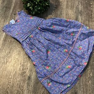 Cornelloki Girls Purple Floral Sleeveless Dress Size 2 A-line Pleated